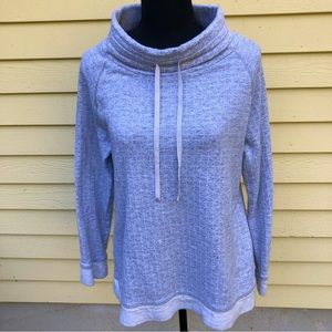 T by Talbots Funnel Neck Gray Top, Size M